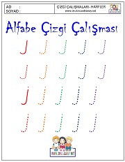 k harfi çizgi çalışması